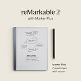 reMarkable Starter Bundle – reMarkable 2 is The Original Paper Tablet | Includes Black and White 10.3” Writing Tablet, Marker Plus Pen with Built-in Eraser reMarkable