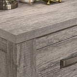 Roundhill Furniture Floren Contemporary Weathered Gray Wood Bedroom Set, Queen Panel Bed, Dresser, Mirror, Two Nightstands, Chest Roundhill Furniture