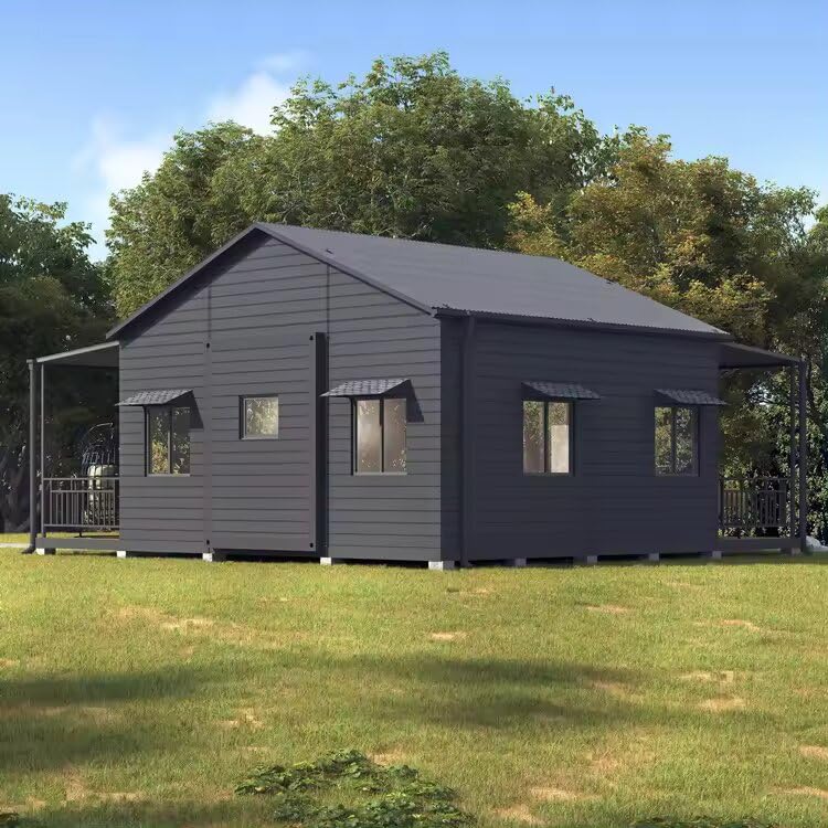 Modern Luxury Tiny House: 20-Foot eco-Friendly Steel prefab Modular Villa with Balcony, Kitchen, Bathroom, and Bedroom, Perfect for a Mobile Vacation Home. (10FT(Basic Design)) - WoodArtSupply