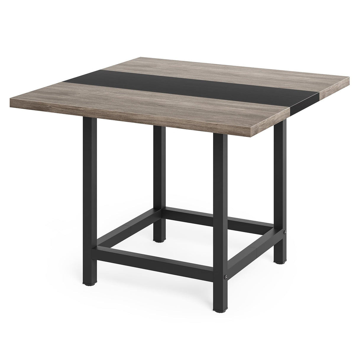 LITTLE TREE 39-Inch Square Small Conference Room Table for 4 People, Wood Computer Desk for Home Office, Small Space (Chair not Included) LITTLE TREE