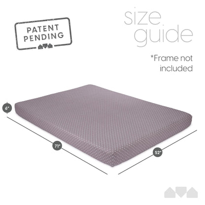 Milliard Memory Foam Futon Mattress – Full Size (Frame Not Included) (Grey)