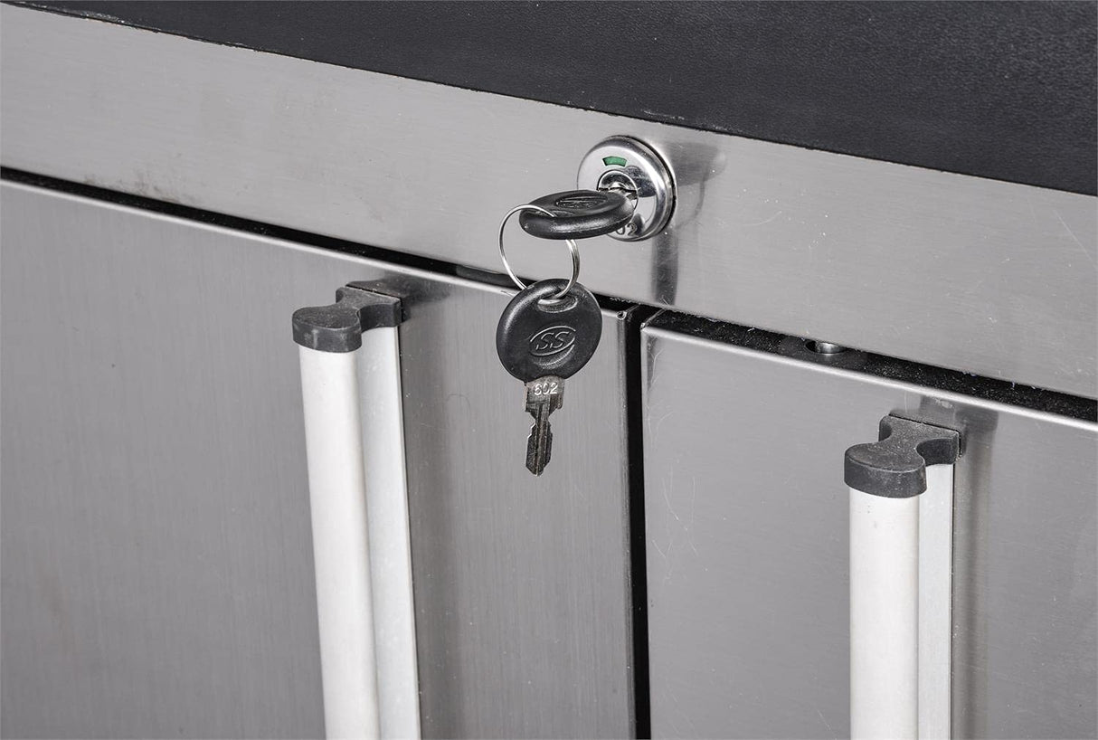 JEGS 72 in. Stainless Steel Tool Cabinet Includes (11) Drawers (4) Cabinet JEGS