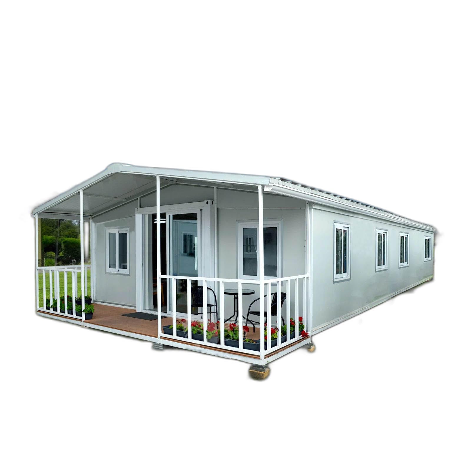 Nexiqe Tiny House for Adults Living, Expandable Container House, Prefabricated Mobile House, 2 bedrooms 1 Bathroom and Kitchen Portable House - WoodArtSupply