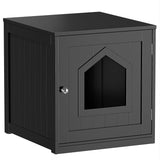 Cat Litter Box Enclosure Hidden Kitty Litter Box Furniture Indoor Cat Box Cabinet House Side Table Nightstand Washroom (Black) Nova Microdermabrasion