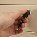 Philipreba 11x16x27in Metal File Storage Cabinet with 6 Drawers, Vertical Home Office File Folders Storage Cabinet with Wheels, Lockable Lateral File Box for Letter A4 File Size (Light Yellow) Philipreba