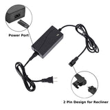 Universal Power Recliner Power Supply, 29V 2A 2 Pin AC/DC Switching Power Supply Adapter for Electric Recliner/Couch/Lift Chair/Standing Desk HCHNH