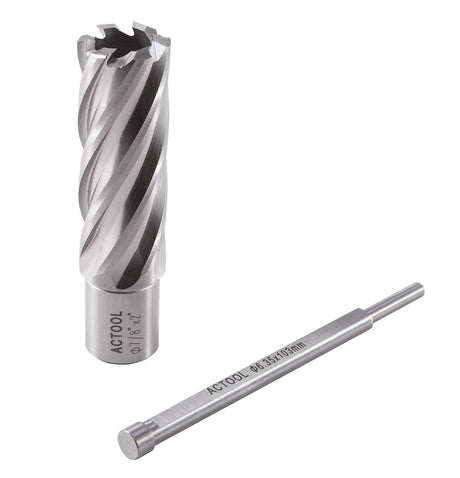 ACTOOL 7/8" Diameter × 2" Depth of Cut HSS ANNULAR Cutter with 3/4'' Weldon Shank ACTOOL