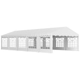 Outsunny 16.5' x 33' Party Tent, Heavy Duty Large Outdoor Canopy Tent Shelter with Removable Sidewalls, 10 Windows and 2 Doors, Tents for Parties, Wedding, Events, BBQ Grill, White Outsunny