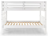 Bedz King Stairway Bunk Beds Twin over Twin with 3 Drawers in the Steps, White Bedz King