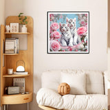 AMORARS 5D Diamond Painting Kit for Adults, Tiger Diamond Art Beginners - Full Diamond Dot Gem Art Flower, Suitable Gifts, and Home Decoration Crafts, 12x12Inch AMORARS