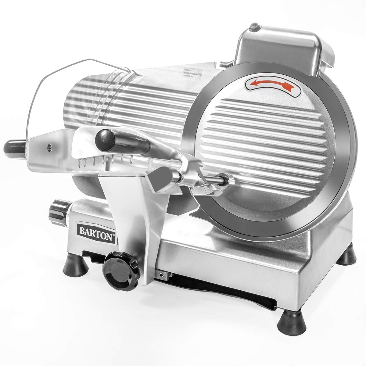 Barton Commercial Meat Slicer w/10" Blade Semi-Auto Stainless Steel Electric Food Cutter Machine Home Cheese Bread Deli Vegetable Potato Barton
