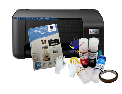 GENERIC PRINTERWORLD Cartridge-Free Super-Tank Printer with Sublimation Ink Bundle for Heat Transfers, Easy Fill, Built-in Scanner & Copier - Sublimate Conversion Printer NEW, MEDIUM, ET 2400