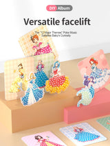 WangCow 12 Pcs Poke in Art Princess Dress up Cards, Mess-Free-Fun Creative Event for Kids，DIY Fabric Poking Craft Kit for Children，Gifts for Girls & Boys Ages 3, 4, 5, 6, 7, 8, 9 WangCow
