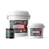 Bulletproof Resins: Single Shot |100% Solids Epoxy Resin Kit (3 Gallons) Solvent-Less, Two Component Gloss Coat Finish- Low VOC! Industrial Use, Garages, Floors & More! (Gray - 3 Gall) BallistiX