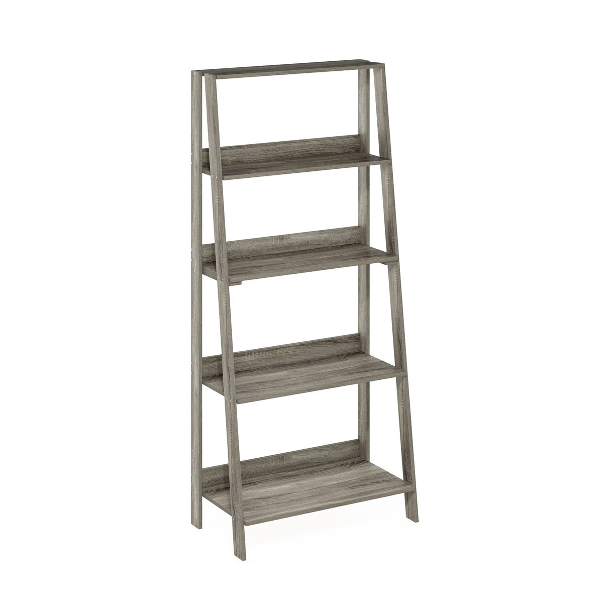 Furinno Ladder Bookcase Display Shelf, 5-Tier, French Oak Furinno