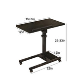 TigerDad Mobile Adjustable Height Laptop Stand PC Computer Portable Notebook Swivel Laptop Desk Rolling Table Desk Cart Tiltable with Wheels Casters& Mouse Pad Table (Dekuwood) TigerDad