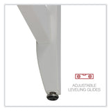 Workspace by Alera L-Shaped Farmhouse Desk, 58.27" x 58.27" x 29.53", White Alera