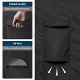 Easy-Going Rectangle Patio Furniture Cover Waterproof Outdoor Dining Table and Chair Cover Anti-UV Outside Sectional Sofa Set Covers (110"L x 84"W x 28"H, Black) Easy-Going