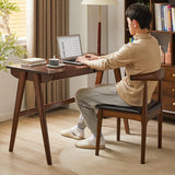 LITAITAI 39.4" Long Solid Wood Desk Solid Wood Writing Desk - Home Office Workbench Desk with 2 Drawer, Laptop Computer Work Study Table (39.4‘’) LITAITAI