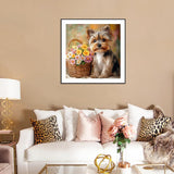 SJUTOUCI Diamond Art Painting Kits for Adults, Dog Diamond Art Kits for Beginners, 5D DIY Full Drill Gem Craft for Home Decor Gift 11.8x11.8inch, Animal SJUTOUCI