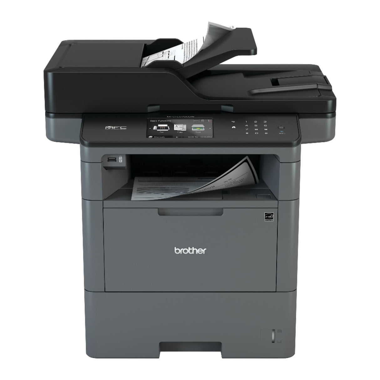 Brother Monochrome Laser Multifunction Printer, MFC-L6700DW, Advanced Duplex, Wireless Networking Capacity, 70-Page ADF Capacity Black,20.4" x 19.5" x 16.8" Brother