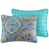 VCNY Home Yara Medallion 5 Piece Reversible Quilt Set, King, Aqua VCNY Home