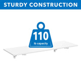 Mount-It! Heavy Duty Wall Mounted Drop Leaf Table, Folding Wall Mounted Desk, Drop Down Table 45x15x7, Floating Desk, Folding Laundry Table for Small Spaces, Home Office, Garage, Basement Kitchen Mount-It!