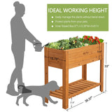 Raised Garden Bed Wood Planter Box Outdoor Wooden Elevated Planters Raised Beds with Legs for Vegetable Flower Herb, 39.37"x15.75"x33"H, Standing Gardening Box with Liner for Backyard, Patio, Deck Kdgarden