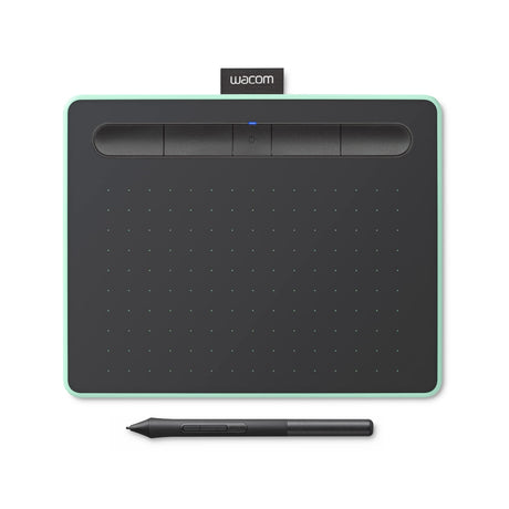 Wacom Intuos Small Bluetooth Graphics Drawing Tablet, Portable for Teachers, Students and Creators, 4 Customizable ExpressKeys, Compatible with Chromebook Mac OS Android and Windows - Pistachio Wacom