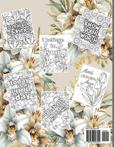 Motivational Quote Coloring Book: 50 Inspiring Quotes and Floral Designs for all Ages WoodArtSupply