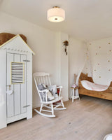 VONLUCE Semi Flush Mount Ceiling Light, 12.2'' Ceiling Light Fixture with Pleated Shade, 2-Light Modern Drum Light Fixture for Bedroom Living Room Entryway Hallway, White Shade & Bronze Finish VONLUCE