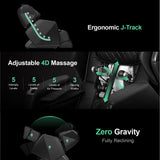 Titan Osaki OS-Soho II | Black | Massage Chair | J-Track 4D Massage | Smart Computer Body Scanning | Zero Gravity Reclining | Space Saving | Foot Roller | Calf Heating Titan