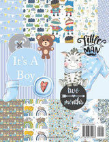 Baby Boy Scrapbook Paper And Images Kit: Scrapbooking Supplies For Arts & Crafts Journals WoodArtSupply