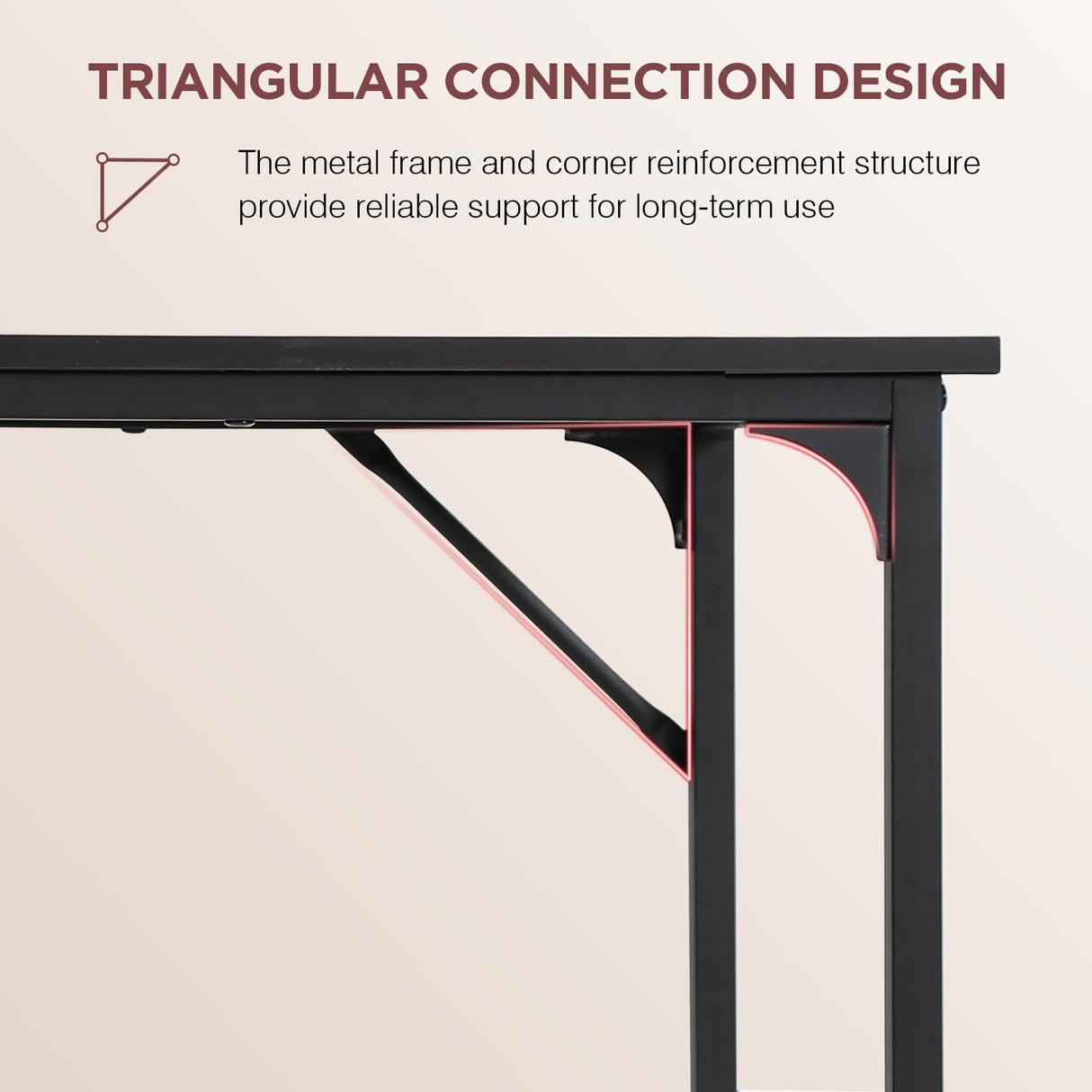 PayLessHere 32/39/47 inch Computer Desk Study Writing Table, Adjustable feet, Modern Furniture for Home Office (1, Black, 39 inch) PayLessHere