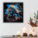 wavaiov 5D Skull Diamond Painting Kits for Adults, Skeleton Diamond Art Kits for Beginner, DIY Round Full Drill Diamond Paint by Diamonds Gem Art for Home Decor 12x12In wavaiov