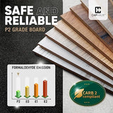 CAPHAUS Vintage Industrial 6-Tier Bookshelf in Rustic Oak – 86" High Open Display Unit with Durable Metal and Wood Design CAPHAUS