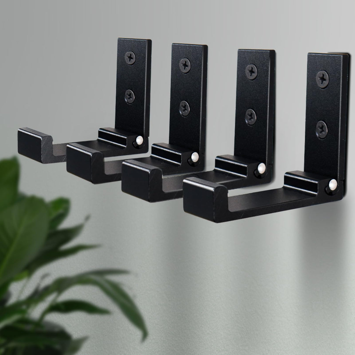 OHIYO Folding Wall Hook 2PCS Folding Coat Hooks for Hanging Heavy Duty Coat & Bag & Backpack & Hat & Headphone Foldable Coat Hooks Wall Mounted Saves Space (Black) OHIYO