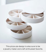 Yamazaki Home Tower Rotating Jewelry Organizer, 4-Tier Storage Box, Stacked Accessory Trays - Sectioned - Abs Plastic YAMAZAKI