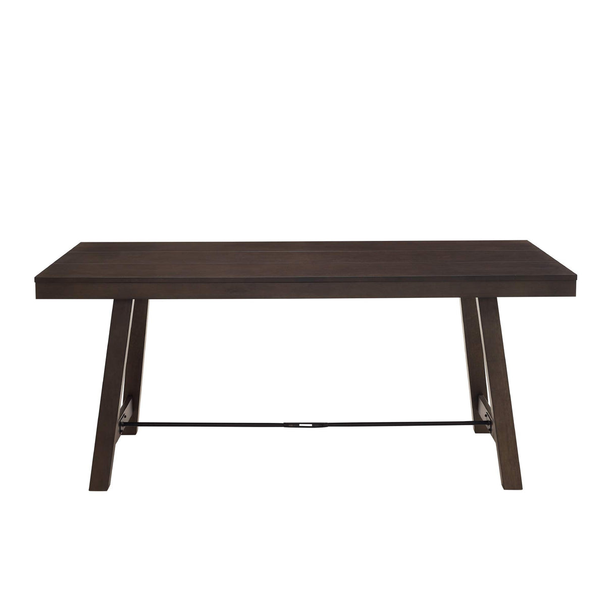 Walker Edison Liam Rustic Farmhouse Trestle Style Dining Table, 70 Inch, Dark Brown Oak Walker Edison