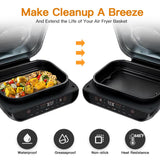 Air Fryer Liners Disposable for Ninja: 150pcs Air Fryer Parchment Paper Liners for Ninja Foodi Smart XL FG551 6-in-1 Indoor Grill Accessories Perforated Rectangle Airfryer Liner Sheets DNSSY