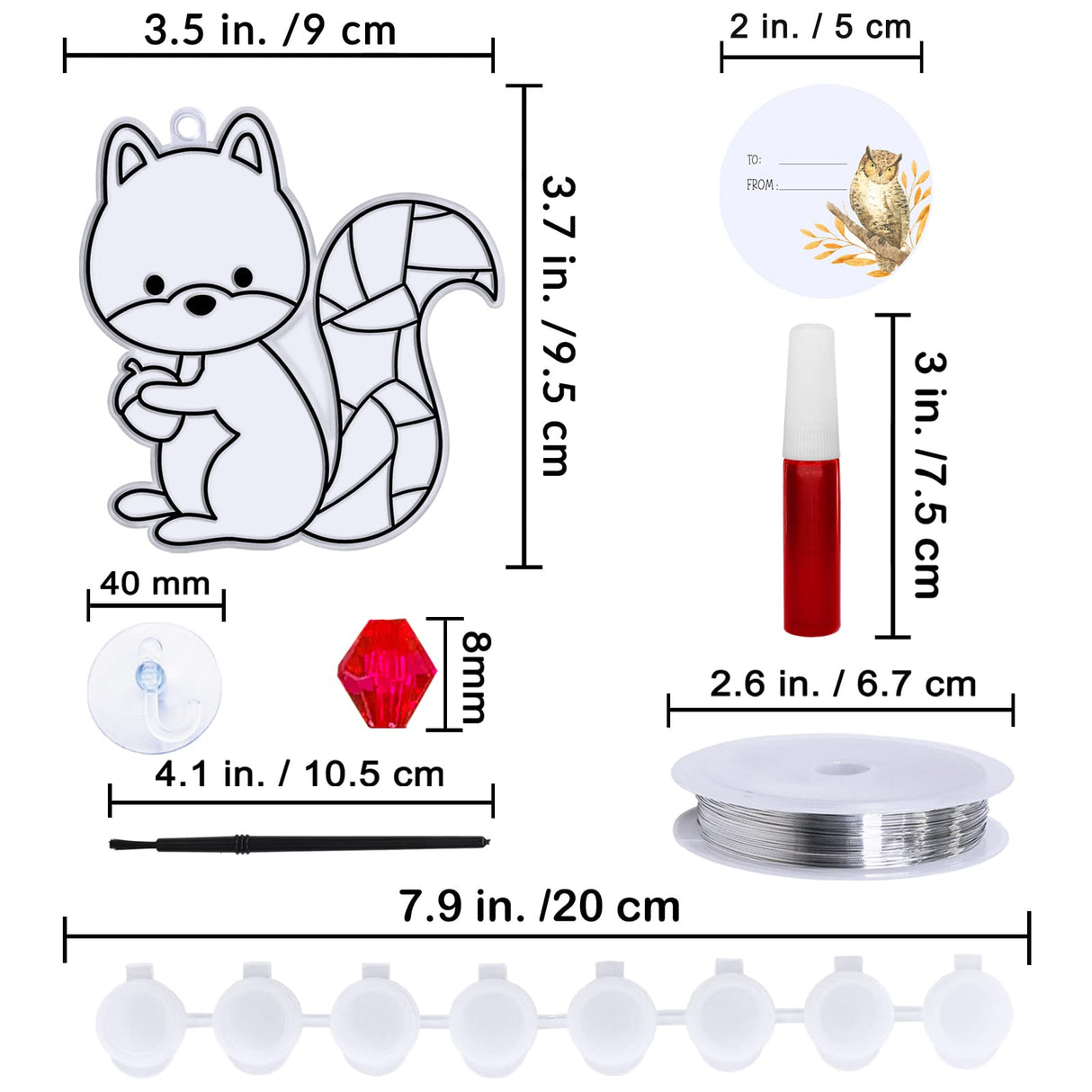 Winlyn 28 Sets Woodland Creatures Suncatchers Ornaments Decorations DIY Window Paint Art Suncatchers Fall Craft Kits Autumn Forest Animals Sun Catchers for Kids Holiday Classroom Activity Art Project Winlyn