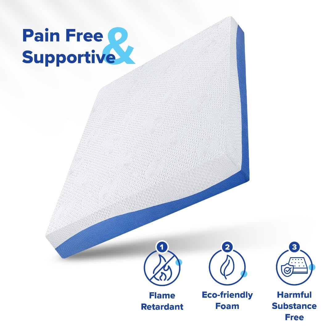 Olee Sleep Cal King Mattress, 10 Inch Gel Memory Foam Mattress, Gel Infused for Comfort and Pressure Relief, CertiPUR-US Certified, Bed-in-a-Box, Medium Firm, Blue, Cal King Size Olee Sleep