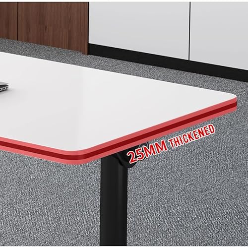 JQUZPCV Conference Table Foldable Meeting Tables, Mobile Training Table with Wheels, Flip Top Rolling Seminar Meeting Table for Office,Meeting Room,classr (Grey, 63×23.6×29.5in) JQUZPCV