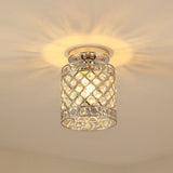 Create For Life® Mini Style Modern Decor Crystal Flush Mount Ceiling Light Fixture Crystal Chandeliers Light Ceiling Lamp for Hallway, Bar, Kitchen, Dining Room, Kids Room (6 inch Shade Dia) Create For Life
