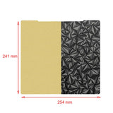 HzdaDeve PEI PEO Sheet Spring Steel Flexible Platform for Prusa I3 MK3 MK3S MK3S+ MK4 MK2.5S 241x254MM Build Plate Heated Bed One Side Textured PEI and One Side Smooth Board PEO for 3D Printer HzdaDeve