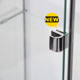 HomVent 4-Shelf Glass Door Cabinet Display, Curio Cabinet, Square Tower Display With Door for Home (Black) HomVent