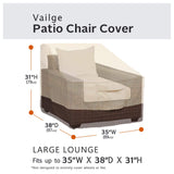 Vailge Patio Chair Covers, Lounge Deep Seat Cover, Heavy Duty and Waterproof Outdoor Lawn Patio Furniture Covers (2 Pack - Large, Beige & Brown) Vailge