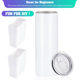YOUKE OLA 16 Pack Sublimation Tumblers Straight Skinny Tumbler Blanks Bulk 20oz for Heat Transfer, Individual Gift Boxed, Double Wall Insulated Tumbler with Shrink Wrap & Straws YOUKE OLA