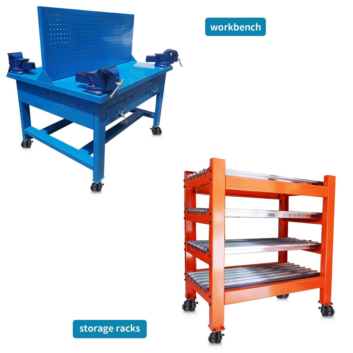 Skelang 4 Pcs Leveling Machine Caster, Retractable Plate Caster with Ratchet Handle, Adjustable Caster Wheel for Heavy Duty Workbench, Machine Skelang