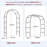 Garden Arch Trellis Metal Garden Arbor for Various Climbing Plant, Wedding Arches for Ceremony Decoration Outdoor Lawn Backyard, 7'8" H x 4'5" W, Dark Green UmiPatio